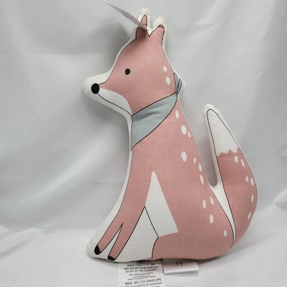 Little Co.‎ By Lauren Conrad Canvas Fox Shaped Decorative Accent Pillow 12x16